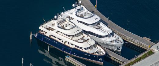 Yachts Poseidon and Arizona on the picture