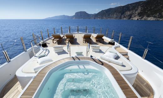 Deck  of Galene yacht Amels Alewijnse